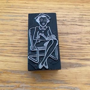 From colonial printers they would use a type block…made from metal and wood.